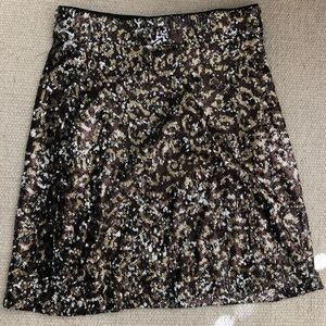 Zara TRF Black Sequin skirt